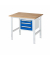 RAU Arbeitstisch 1000x800x760-1080 3xSchub B-Platte 25mm l.gre.bl