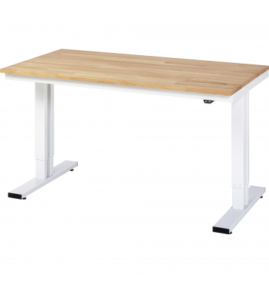 RAU Werktisch 1500x800x720-1120mm elektrisch B-Platte 25mm l.gr