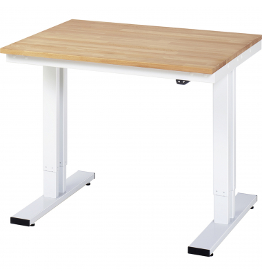 RAU Werktisch 1000x800x720-1120mm elektrisch B-Platte 25mm l.gr