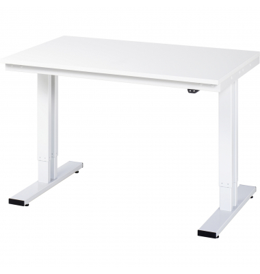 RAU Werktisch 1250x800x720-1120mm elektrisch M-Platte 22mm l.gr