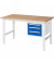 RAU Arbeitstisch 1500x800x760-1080 3xSchub B-Platte 25mm l.gre.bl