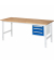 RAU Arbeitstisch 2000x800x760-1080 3xSchub B-Platte 25mm l.gre.bl
