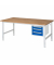 RAU Arbeitstisch 2000x1000x760-1080 3xSchub B-Platte 25mm l.gre.bl