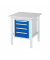 RAU Arbeitstisch 750x800x760-1080 4xSchub M-Platte 22mm l.gre.bl