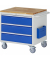 RAU Montagewagen 770x650x795mm 3xSchub-TA Top 25mm l.gre.bl