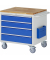 RAU Montagewagen 770x650x795mm 4xSchub-TA Top 25mm l.gre.bl