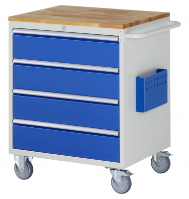 RAU Montagewagen 770x650x975mm 4xSchub-TA Top 25mm l.gre.bl