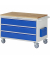 RAU Montagewagen 1145x650x795mm 3xSchub-TA Top 25mm l.gre.bl