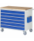 RAU Montagewagen 1145x650x975mm 6xSchub-TA Top 25mm l.gre.bl