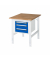 RAU Arbeitstisch 750x1000x760-1080 3xSchub B-Platte 25mm l.gre.bl