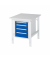 RAU Arbeitstisch 750x1000x760-1080 4xSchub M-Platte 22mm l.gre.bl