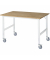 RAU Arbeitstisch 1500x1000x910-1230 fahrbar B-Platte 25mm l.gr