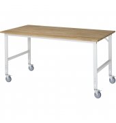 RAU Arbeitstisch 2000x1000x910-1230 fahrbar B-Platte 25mm l.gr