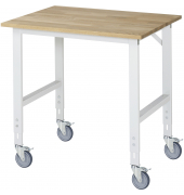 RAU Arbeitstisch 1000x800x910-1230 fahrbar B-Platte 25mm l.gr