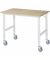 RAU Arbeitstisch 1250x800x910-1230 fahrbar B-Platte 25mm l.gr