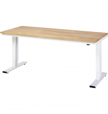 RAU Werktisch 2000x800x720-1120mm elektrisch B-Platte 25mm l.gr