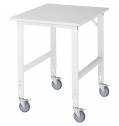 RAU Arbeitstisch 750x1000x910-1230 fahrbar M-Platte 22mm l.gr