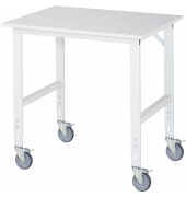 RAU Arbeitstisch 1000x800x910-1230 fahrbar M-Platte 22mm l.gr