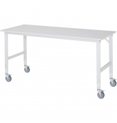 RAU Arbeitstisch 2000x800x910-1230 fahrbar M-Platte 22mm l.gr