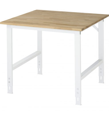 RAU Arbeitstisch 1000x1000x760-1080 B-Platte 25mm l.gr