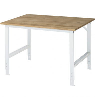 RAU Arbeitstisch 1250x1000x760-1080 B-Platte 25mm l.gr