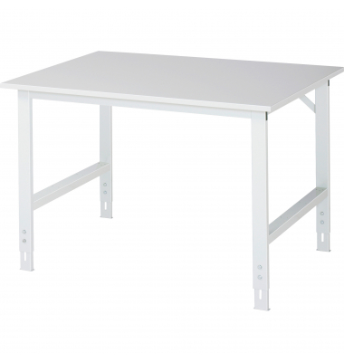RAU Arbeitstisch 1250x1000x760-1080 M-Platte 22mm l.gr