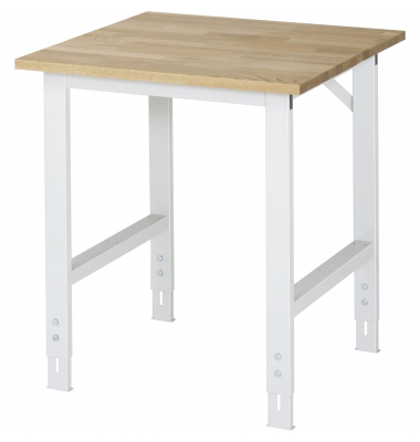 RAU Arbeitstisch 750x800x760-1080 B-Platte 25mm l.gr