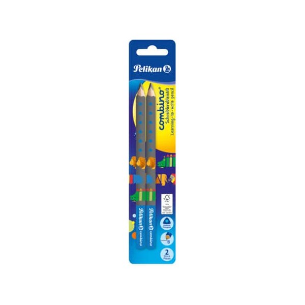 Pelikan Schreiblernbleistift Combino blau 2er Blister - Bürobedarf 