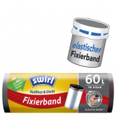 Müllbeutel 5022 Reißfest & Dicht, schwarz, 60 Liter, mit Zugband, stark
