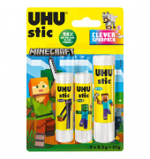 3 UHU Minecraft Klebestifte 2x 8,2 + 1x 21,0 g