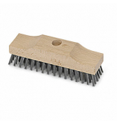 Drahtbesen Stahldraht grau Holz 22,0 cm breit
