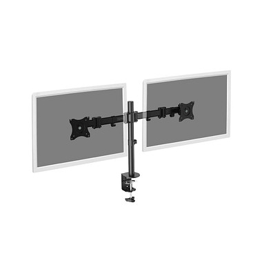 Monitor-Halterung DA-90349 schwarz für 2 Monitore, Tischklemme