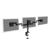 Monitor-Halterung DA-90362 schwarz für 3 Monitore, Tischklemme