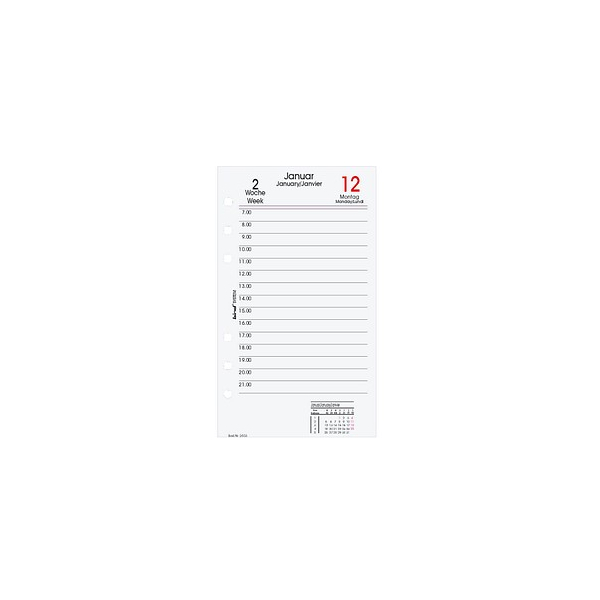 4021068025626 - Kalendereinlage B260225 1 Woche   2 Seiten 95x172mm (A6) 2025 4021068025626 bind