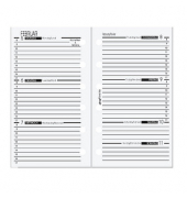 Kalendereinlage B570225, 1 Woche / 2 Seiten, 79x125mm (Mini), 2025
