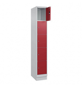 Schließfachschrank Classic PLUS lichtgrau, rubinrot 080020-105 S10001, 5 Schließfächer 30,0 x 50,0 x 195,0 cm