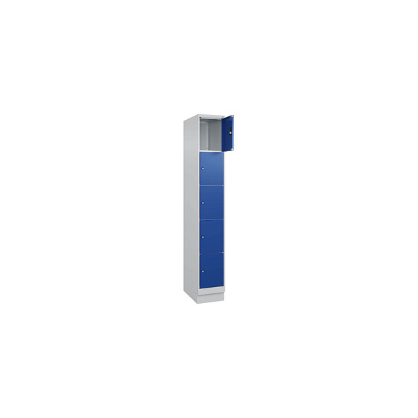 4066681682733 - Schließfachschrank Classic PLUS enzianblau lichtgrau 080020-105 S10003 5 Schließfächer 300 x 500 x 1950 cm 4066681682733 CP 4066681682733 - Schließfachschrank Classic PLUS enzianblau lichtgrau 080020-105 S10003 5 Schließfächer 300 x 500 x 1950 cm 4066681682733 CP