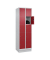 Schließfachschrank Classic PLUS lichtgrau, rubinrot 080020-205 S10001, 10 Schließfächer 60,0 x 50,0 x 195,0 cm