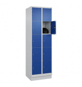 Schließfachschrank Classic PLUS enzianblau, lichtgrau 080020-205 S10003, 10 Schließfächer 60,0 x 50,0 x 195,0 cm