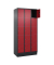 Schließfachschrank Classic PLUS rubinrot, schwarzgrau 080020-305 S10038, 15 Schließfächer 90,0 x 50,0 x 195,0 cm
