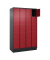 Schließfachschrank Classic PLUS rubinrot, schwarzgrau 080020-405 S10036, 20 Schließfächer 120,0 x 50,0 x 195,0 cm