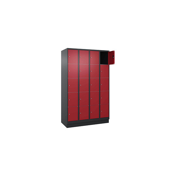 4068427434811 - Schließfachschrank Classic PLUS rubinrot schwarzgrau 080020-405 S10036 20 Schließfächer 1200 x 500 x 1950 cm 4068427434811 4068427434811 - Schließfachschrank Classic PLUS rubinrot schwarzgrau 080020-405 S10036 20 Schließfächer 1200 x 500 x 1950 cm 4068427434811
