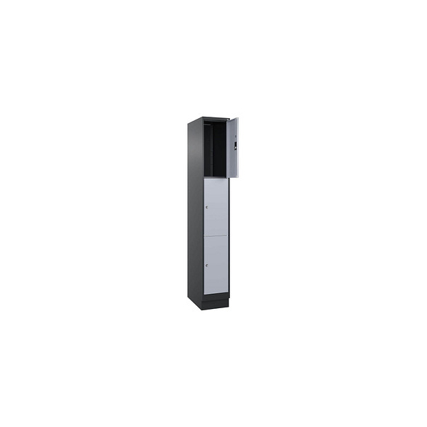 4068427573800 - Schließfachschrank Classic PLUS schwarzgrau weißaluminium 080020-103 S10013 3 Schließfächer 300 x 500 x 1950 cm 40684275738 4068427573800 - Schließfachschrank Classic PLUS schwarzgrau weißaluminium 080020-103 S10013 3 Schließfächer 300 x 500 x 1950 cm 40684275738