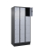 Schließfachschrank Classic PLUS schwarzgrau, weißaluminium 080020-304 S10013, 4 Schließfächer 90,0 x 50,0 x 185,0 cm
