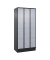 Schließfachschrank Classic PLUS schwarzgrau, weißaluminium 080020-304 S10013, 4 Schließfächer 90,0 x 50,0 x 185,0 cm