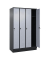 Spind Classic PLUS schwarzgrau, weißaluminium 080020-40 S10058, 4 Schließfächer 120,0 x 50,0 x 195,0 cm