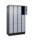 Schließfachschrank Classic PLUS schwarzgrau, weißaluminium 080020-403 S10036, 12 Schließfächer 120,0 x 50,0 x 195,0 cm