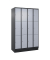 Schließfachschrank Classic PLUS schwarzgrau, weißaluminium 080020-403 S10036, 12 Schließfächer 120,0 x 50,0 x 195,0 cm