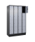 Schließfachschrank Classic PLUS schwarzgrau, weißaluminium 080020-404 S10037, 16 Schließfächer 120,0 x 50,0 x 185,0 cm