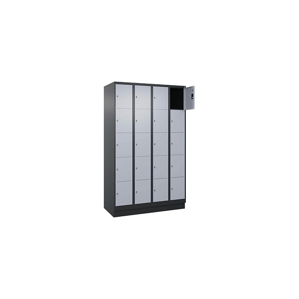 4068427574067 - Schließfachschrank Classic PLUS schwarzgrau weißaluminium 080020-405 S10040 20 Schließfächer 1200 x 500 x 1950 cm 406842757 4068427574067 - Schließfachschrank Classic PLUS schwarzgrau weißaluminium 080020-405 S10040 20 Schließfächer 1200 x 500 x 1950 cm 406842757